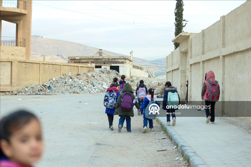 Dareyya’da savaşın izleri arasında eğitim mücadelesi