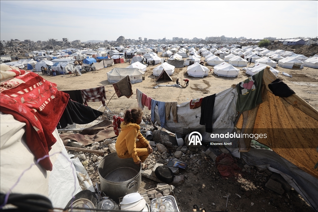 Gazze kentinin doğusundaki Zeytun Mahallesi’nde günlük yaşam