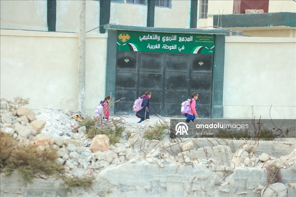 Dareyya’da savaşın izleri arasında eğitim mücadelesi