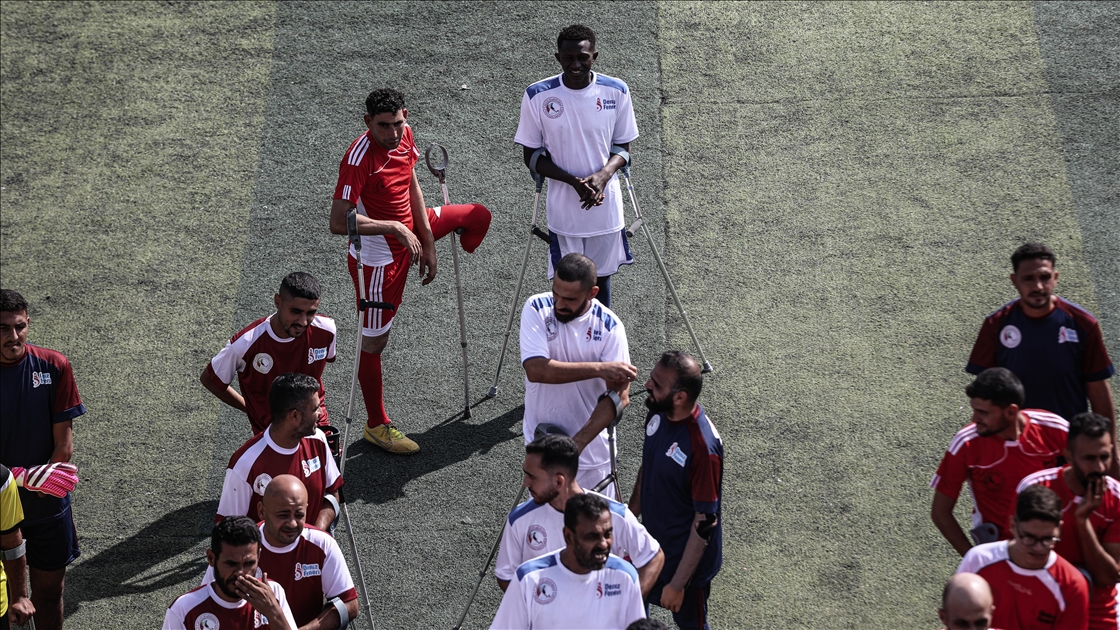 Deyr el-Belah’ta “Umut Turnuvası” amputee futbolcuları bir araya getirdi