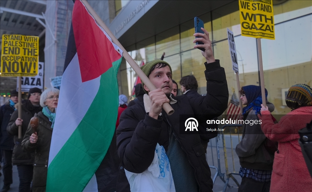 В Нью-Йорке прошли протесты против принятия Совбезом ООН американского проекта резолюции по Газе