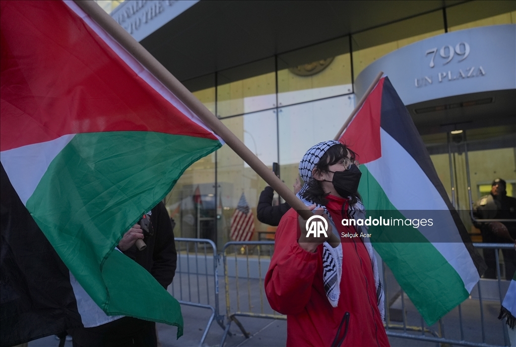 В Нью-Йорке прошли протесты против принятия Совбезом ООН американского проекта резолюции по Газе