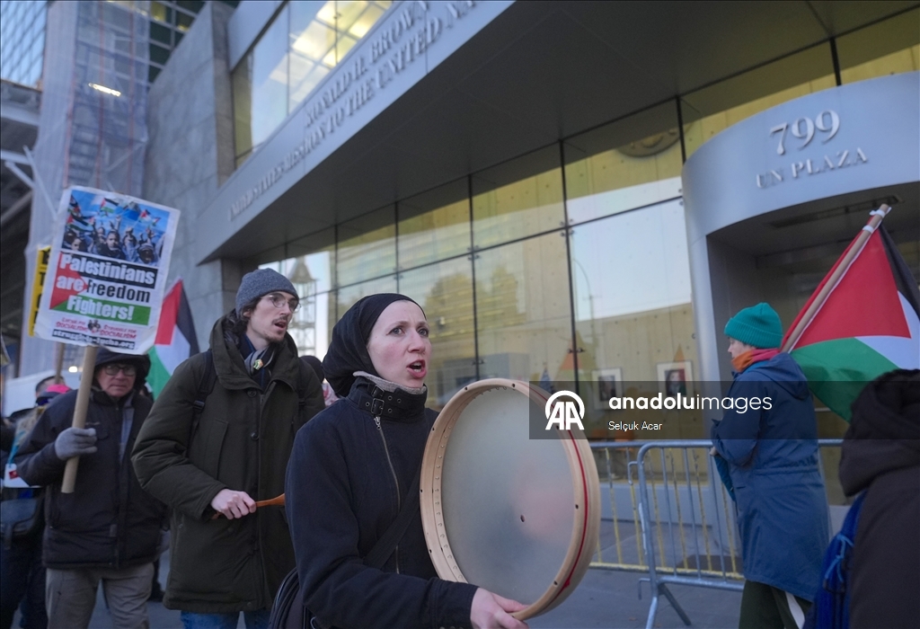 В Нью-Йорке прошли протесты против принятия Совбезом ООН американского проекта резолюции по Газе