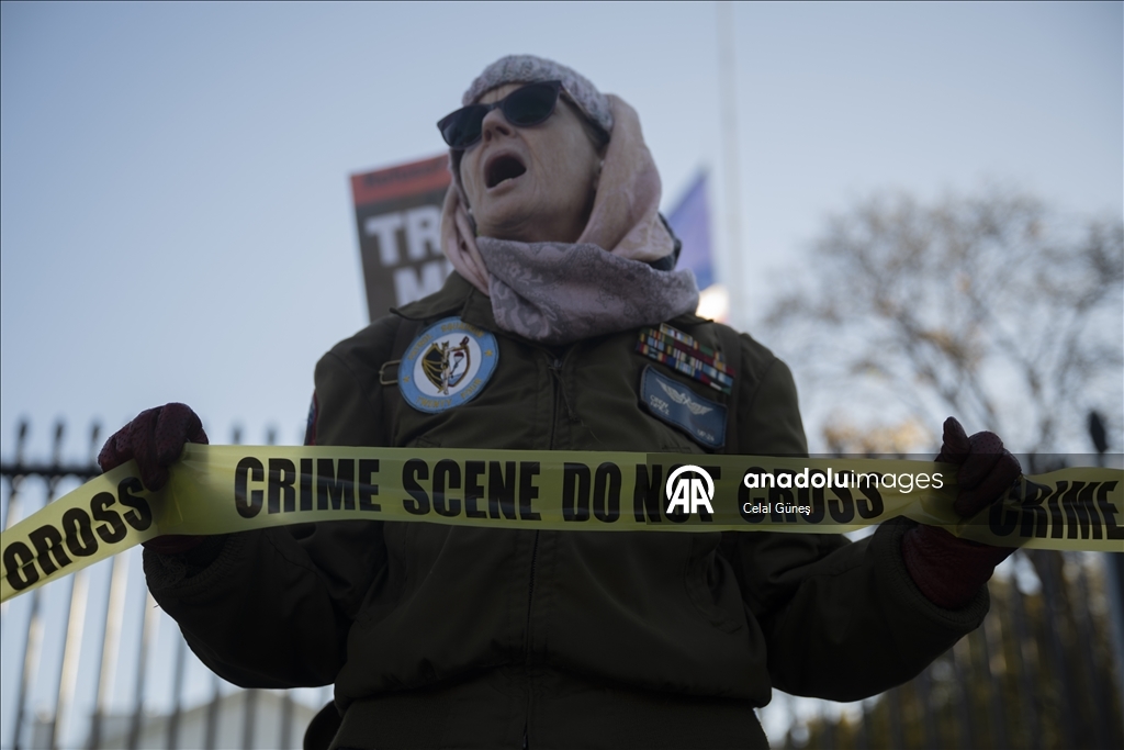 Protesters rally outside White House against U.S. President Donald Trump 