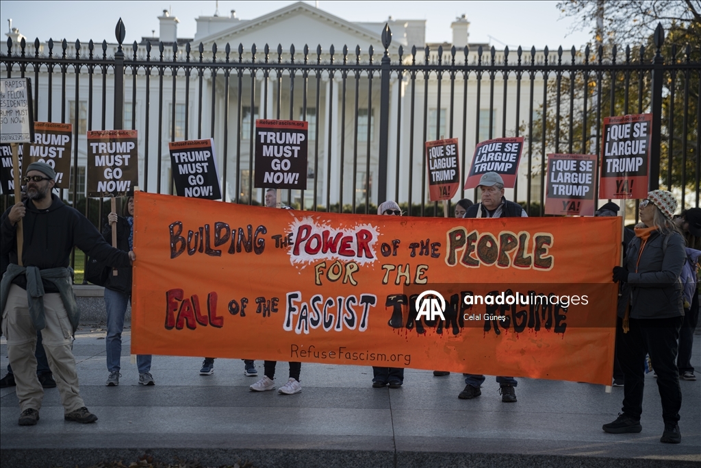 Protesters rally outside White House against U.S. President Donald Trump 