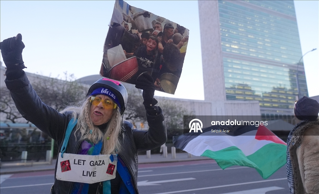 В Нью-Йорке прошли протесты против принятия Совбезом ООН американского проекта резолюции по Газе