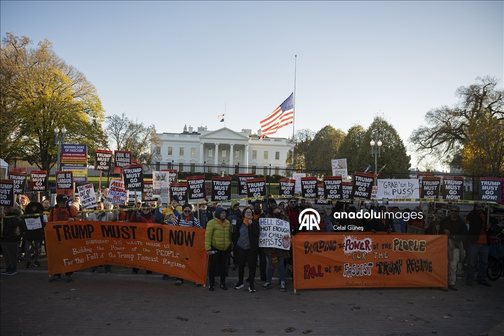 Protesters rally outside White House against U.S. President Donald Trump 