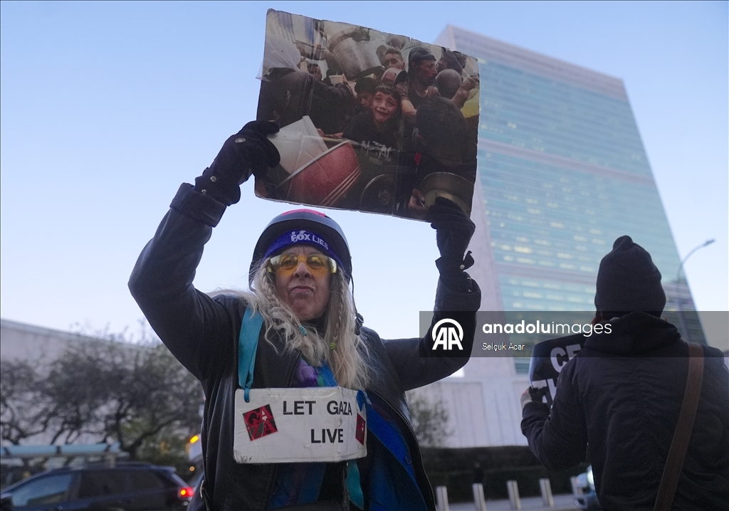 В Нью-Йорке прошли протесты против принятия Совбезом ООН американского проекта резолюции по Газе