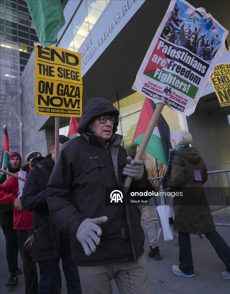 В Нью-Йорке прошли протесты против принятия Совбезом ООН американского проекта резолюции по Газе