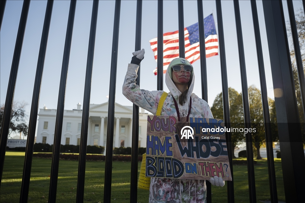 Protesters rally outside White House against U.S. President Donald Trump 