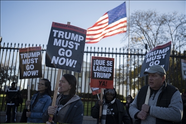 Protesters rally outside White House against U.S. President Donald Trump