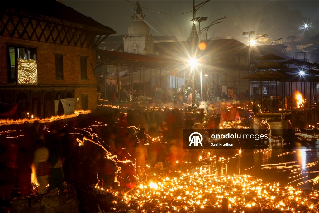 Nepalese remember deceased family members during Bala Chaturdasi Festival in Kathmandu