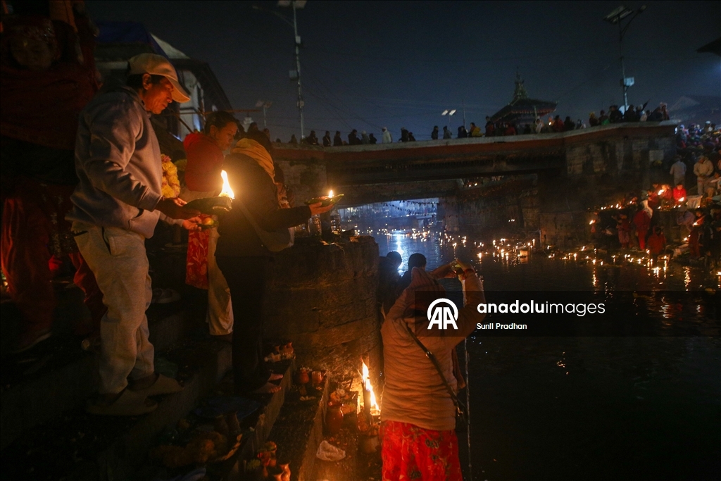 Nepalese remember deceased family members during Bala Chaturdasi Festival in Kathmandu
