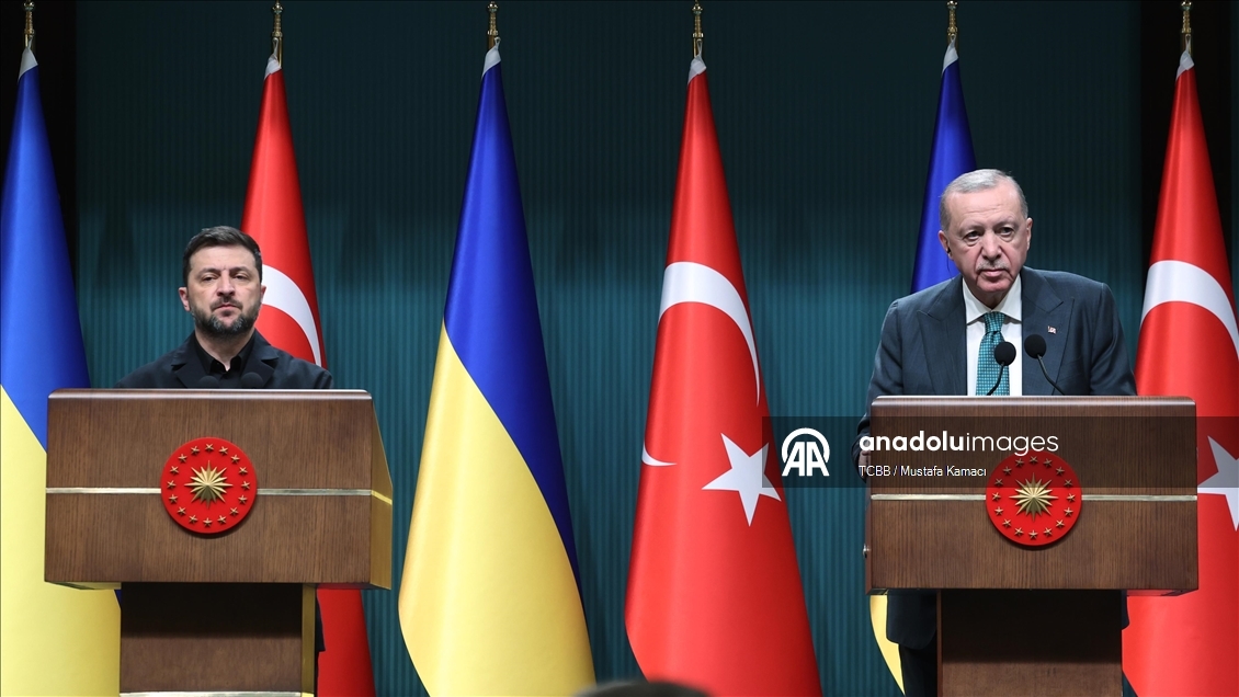 Cumhurbaşkanı Erdoğan, Ukrayna Devlet Başkanı Zelenskiy ile ortak basın toplantısı düzenledi