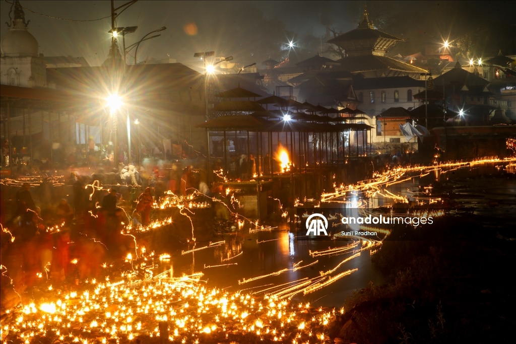 Nepalese remember deceased family members during Bala Chaturdasi Festival in Kathmandu