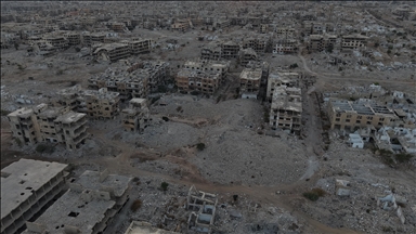 Cobar neighborhood in Damascus lies in ruins after decades of Baath regime