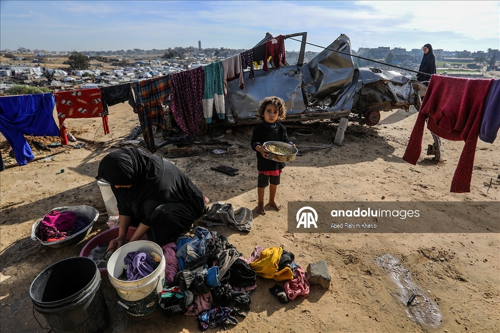 Палестинцы переживают затопления и холод