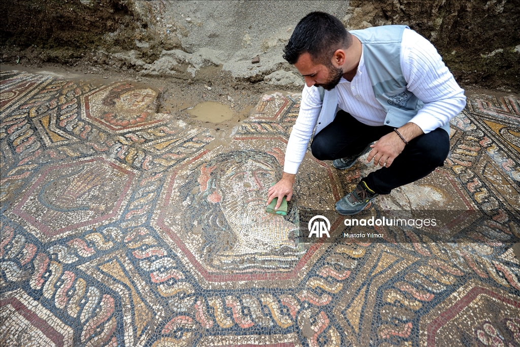 New section of ancient İznik mosaic revealed in Bursa