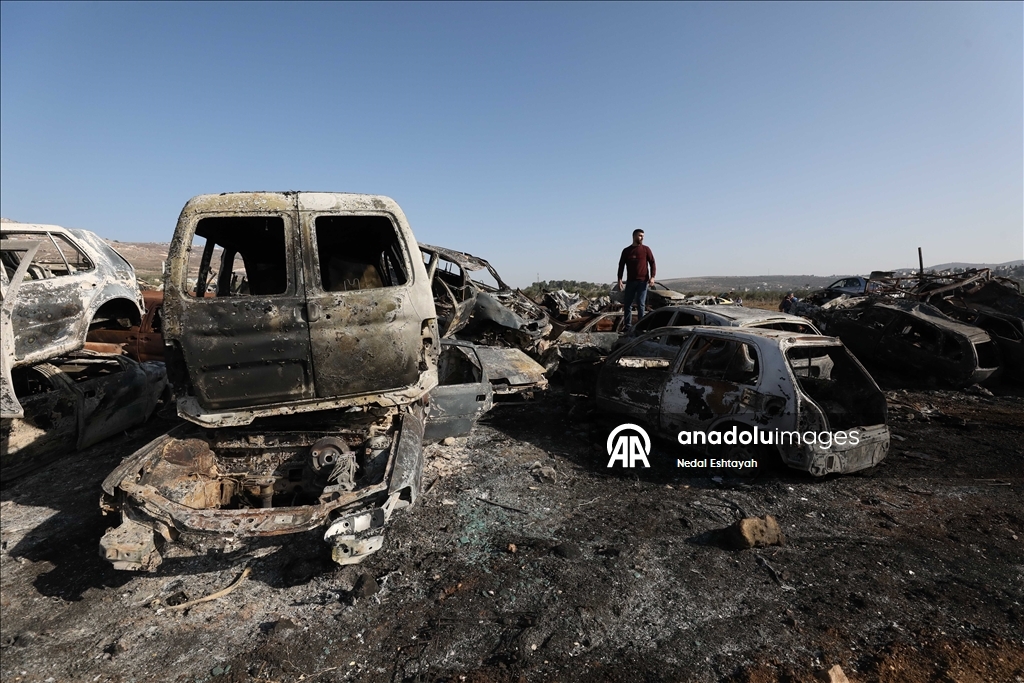 الضفة.. مستوطنون إسرائيليون يحرقون مستودع قطع غيار سيارات في نابلس