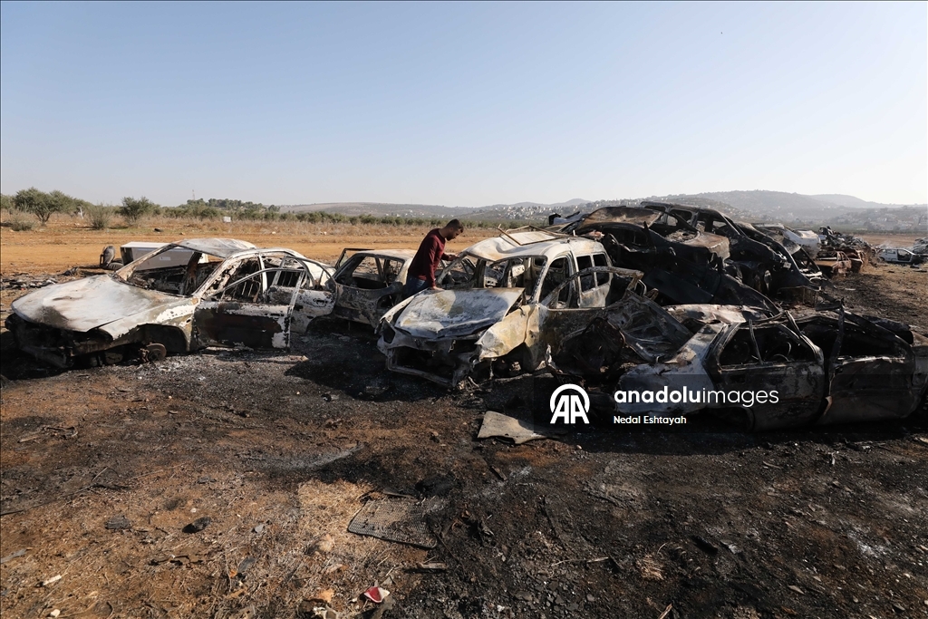 الضفة.. مستوطنون إسرائيليون يحرقون مستودع قطع غيار سيارات في نابلس