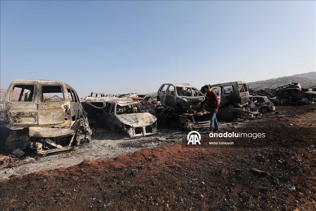 الضفة.. مستوطنون إسرائيليون يحرقون مستودع قطع غيار سيارات في نابلس