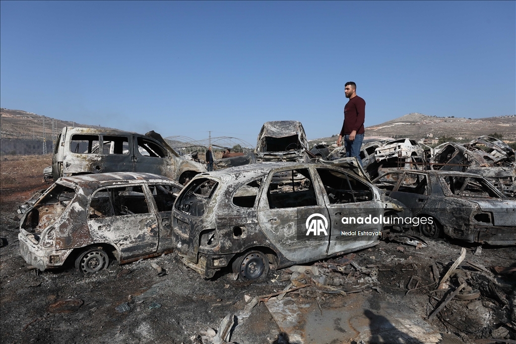 الضفة.. مستوطنون إسرائيليون يحرقون مستودع قطع غيار سيارات في نابلس