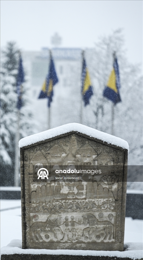 Столица Боснии и Герцеговины Сараево покрылась снегом