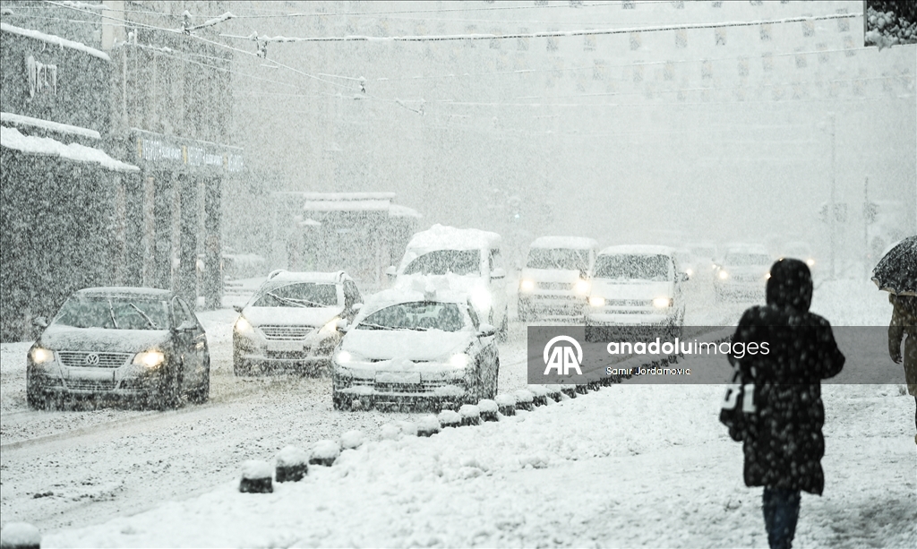 Столица Боснии и Герцеговины Сараево покрылась снегом