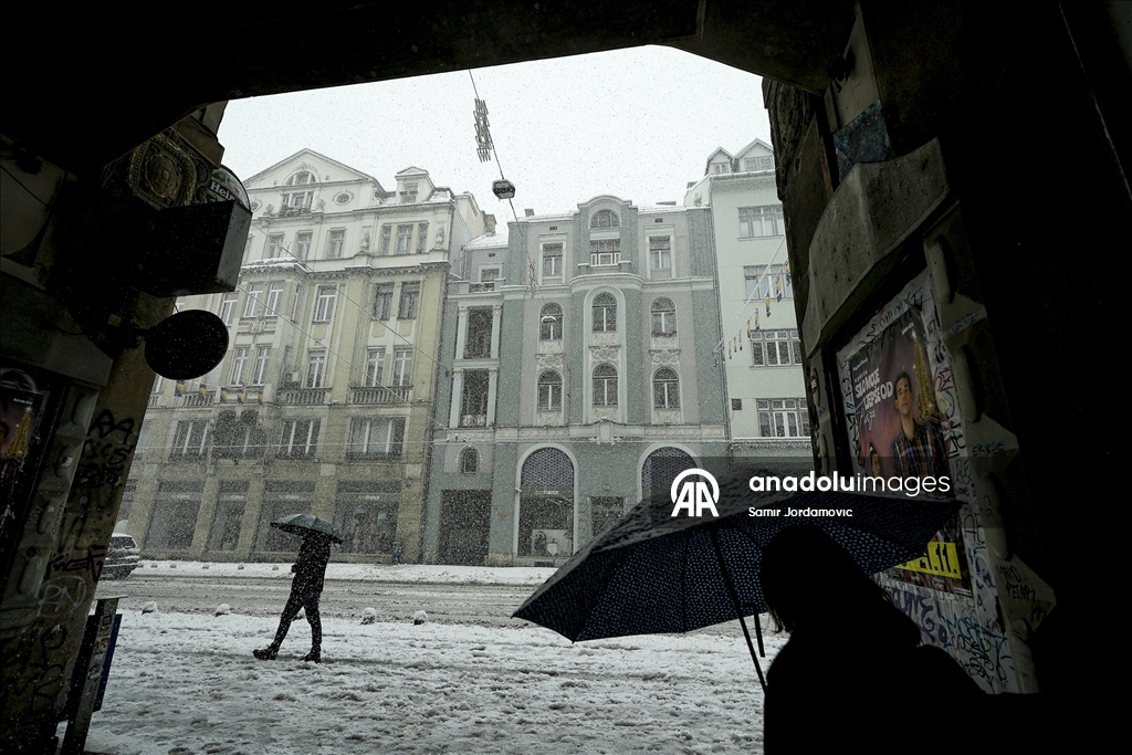 Столица Боснии и Герцеговины Сараево покрылась снегом