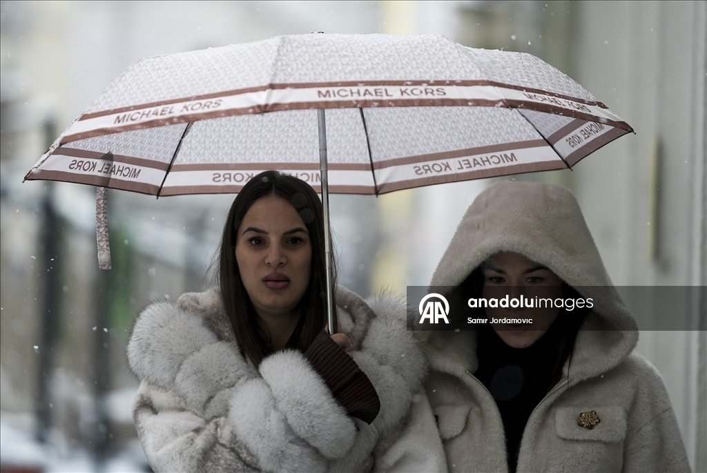 Столица Боснии и Герцеговины Сараево покрылась снегом