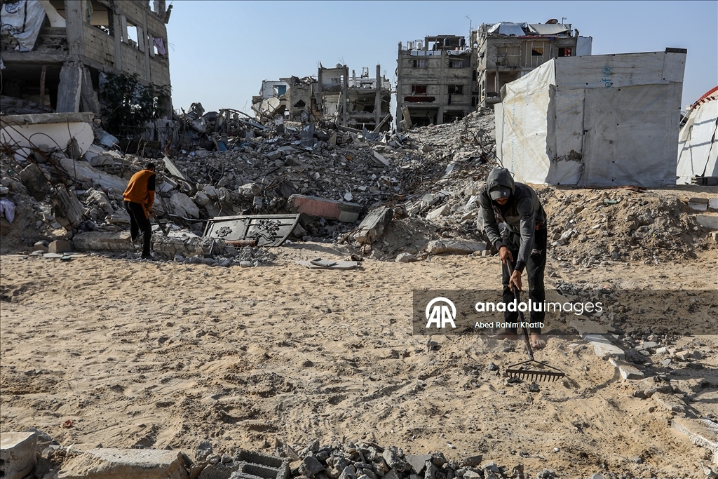 Han Yunus’ta yıkımın ardından asbest tehlikesi