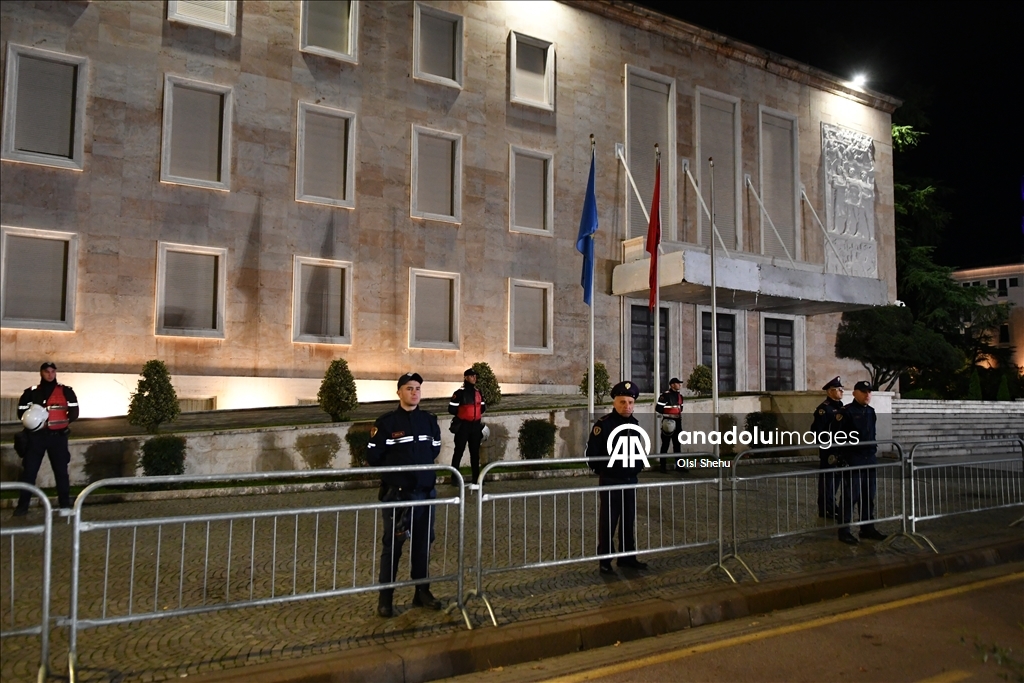 Антиправительственная акция в Албании