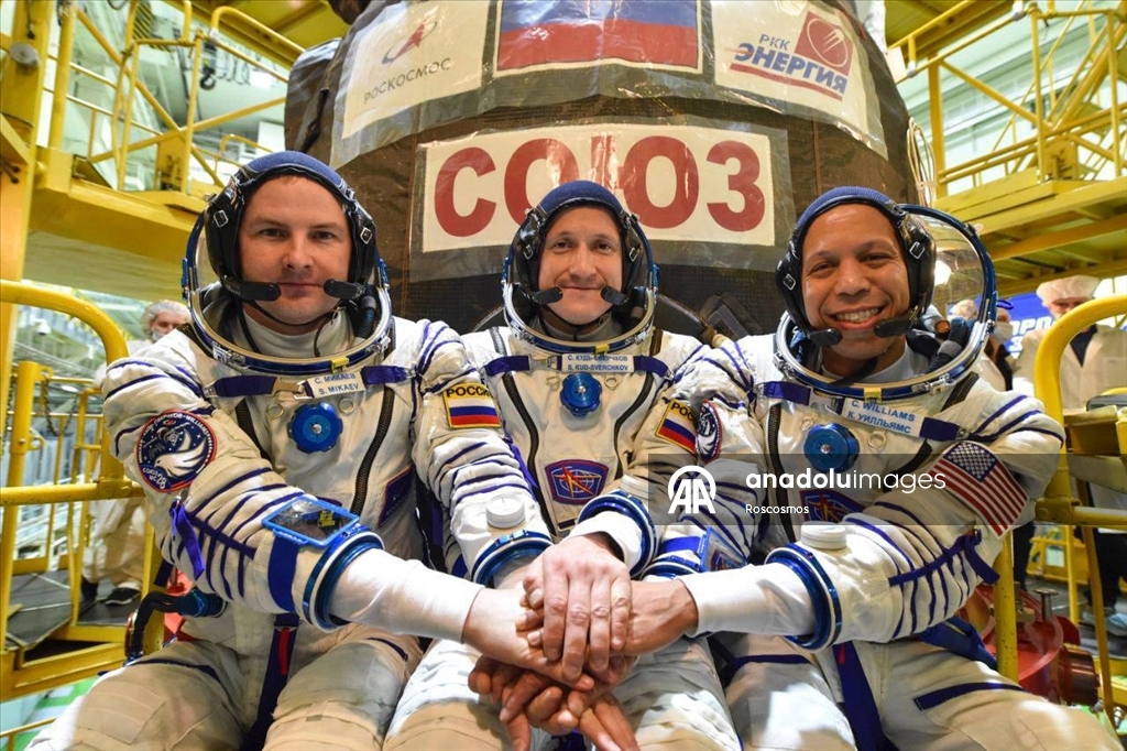 Ракета «Союз» заснята на стартовой площадке космодрома Байконур