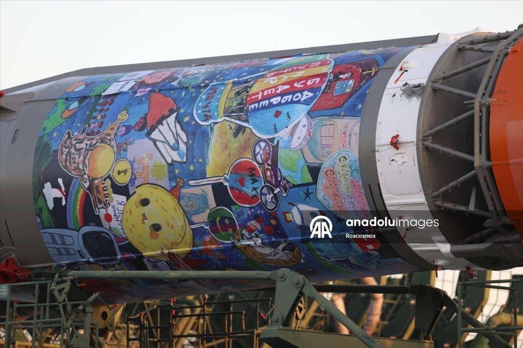 Ракета «Союз» заснята на стартовой площадке космодрома Байконур