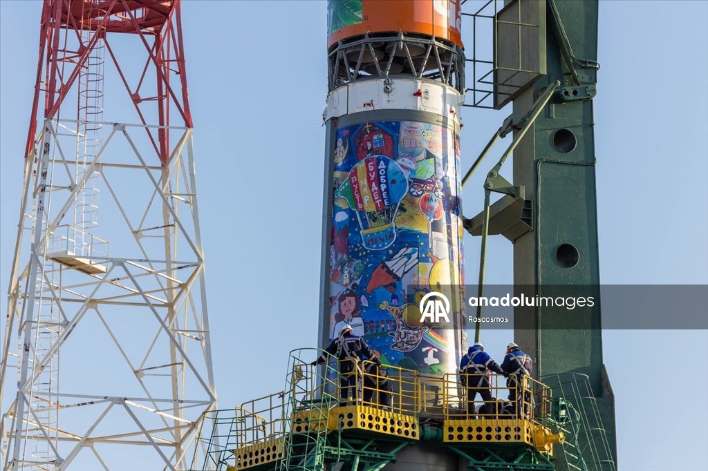 Ракета «Союз» заснята на стартовой площадке космодрома Байконур