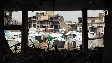 Şiddetli yağış nedeniyle Gazze Şeridi'nde çadırlar su altında kaldı