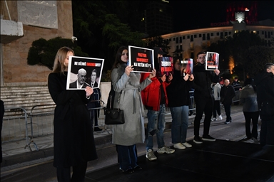 Антиправительственная акция в Албании