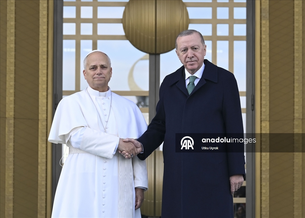 Cumhurbaşkanı Erdoğan, Vatikan Devlet Başkanı Papa 14. Leo’yu resmi törenle karşıladı