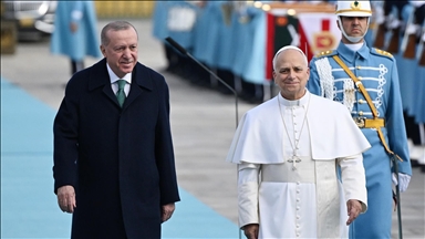 Cumhurbaşkanı Erdoğan, Vatikan Devlet Başkanı Papa 14. Leo'yu resmi törenle karşıladı