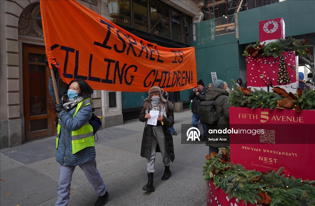 ABD'de Filistin'e destek gösterisi