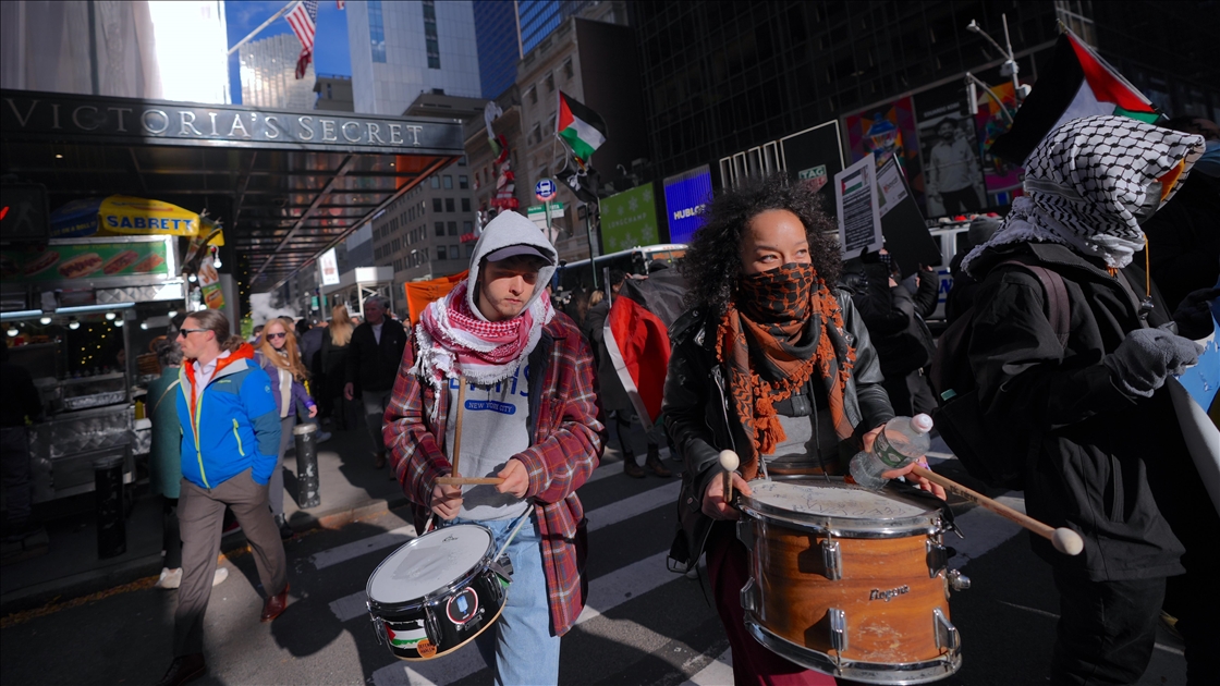 ABD'de Filistin'e destek gösterisi