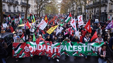 Avrupa'da Filistin'e destek yürüyüşü düzenlendi