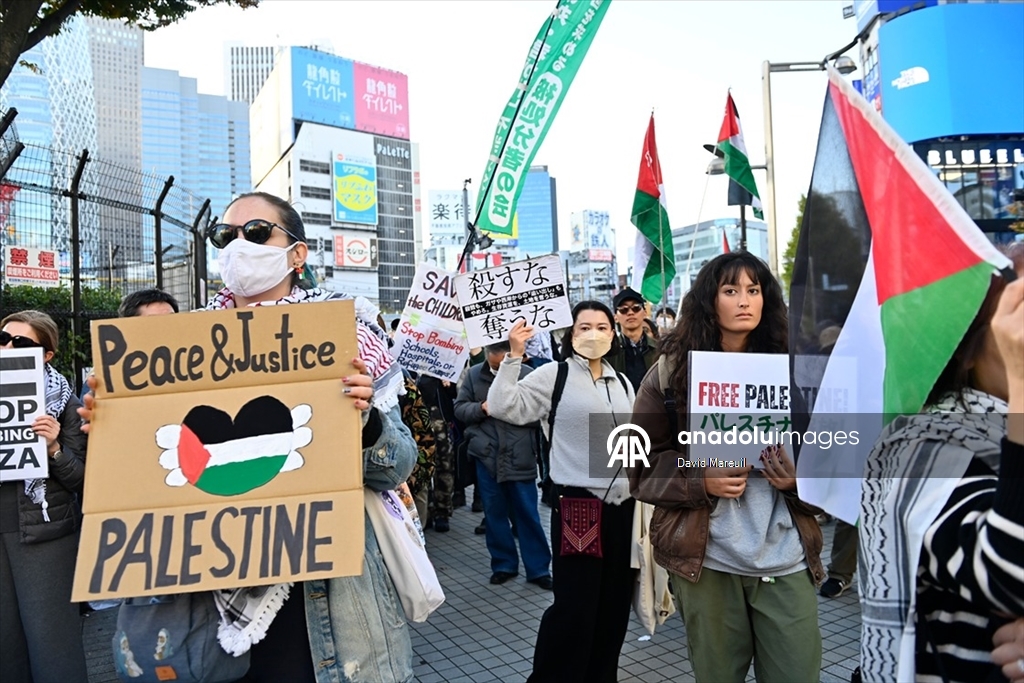 Tokyo’da Filistin’le Dayanışma Günü için etkinlik düzenlendi