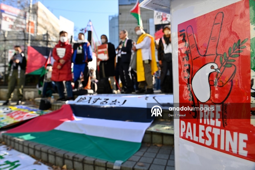 Tokyo’da Filistin’le Dayanışma Günü için etkinlik düzenlendi