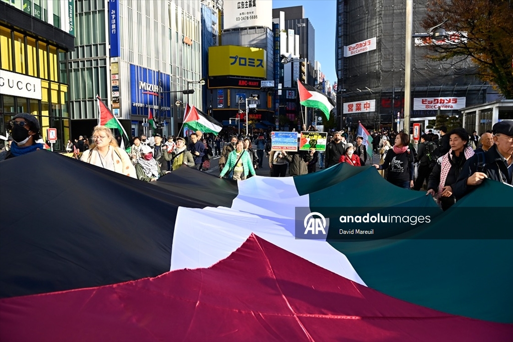 Tokyo’da Filistin’le Dayanışma Günü için etkinlik düzenlendi