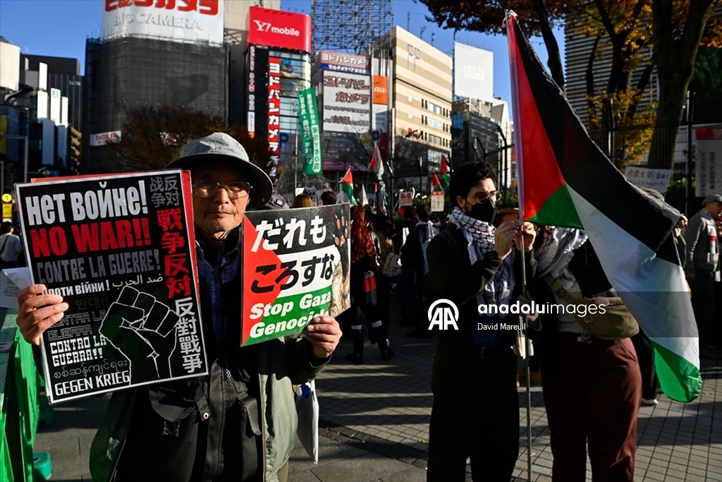 Tokyo’da Filistin’le Dayanışma Günü için etkinlik düzenlendi