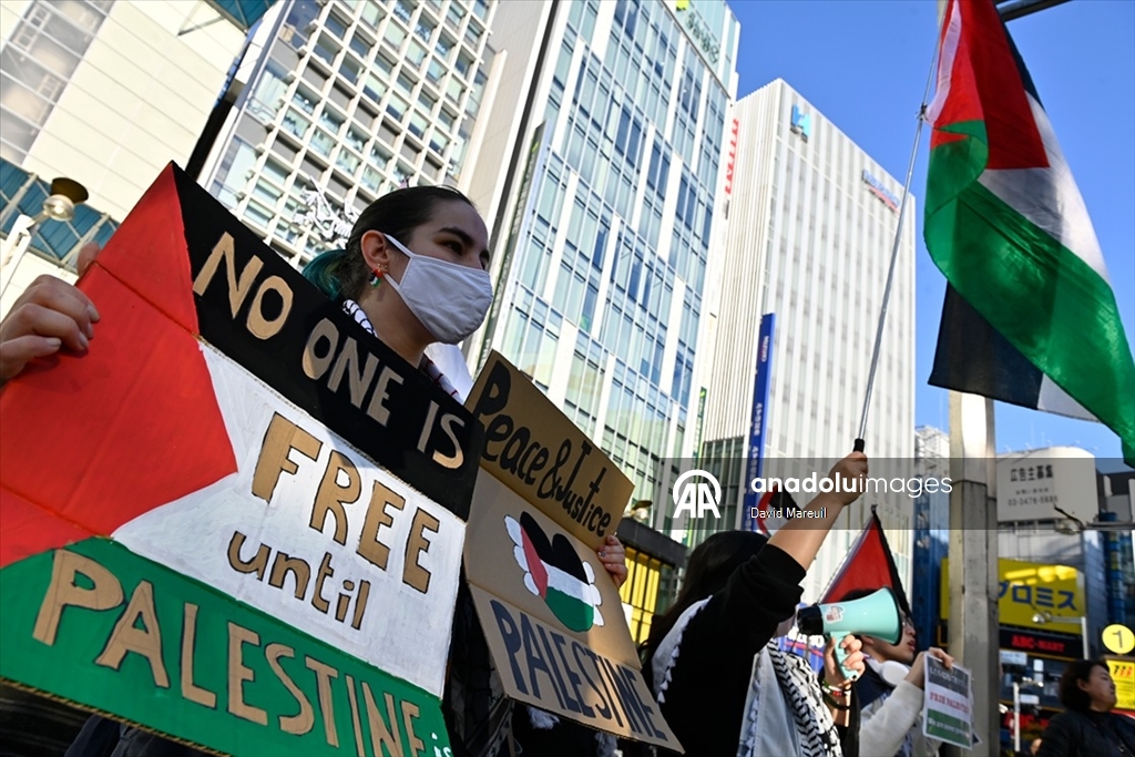 Tokyo’da Filistin’le Dayanışma Günü için etkinlik düzenlendi