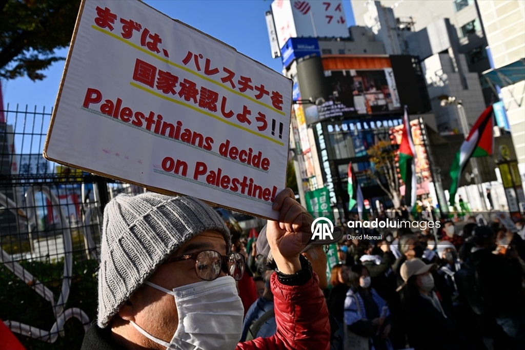 Tokyo’da Filistin’le Dayanışma Günü için etkinlik düzenlendi