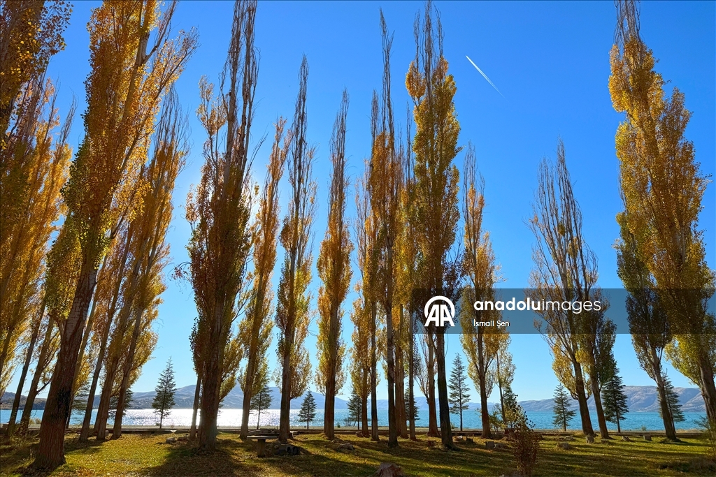 Осень раскрасила в яркие цвета окрестности озера Хазар