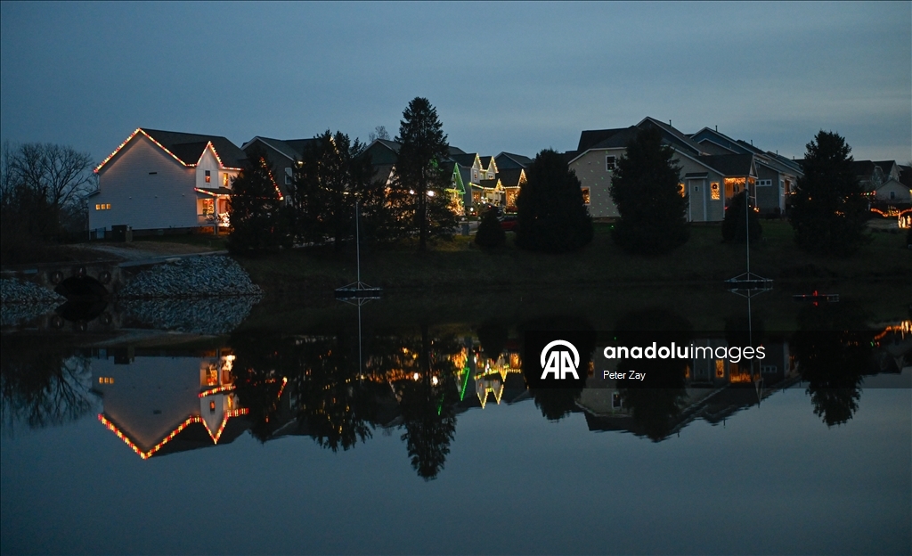 Tree lighting ceremony for the 70th illuminating of the McAden Mills in North Carolina